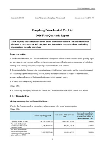 Thumbnail Rongsheng Petrochemical Quarterly Report 2026-q1