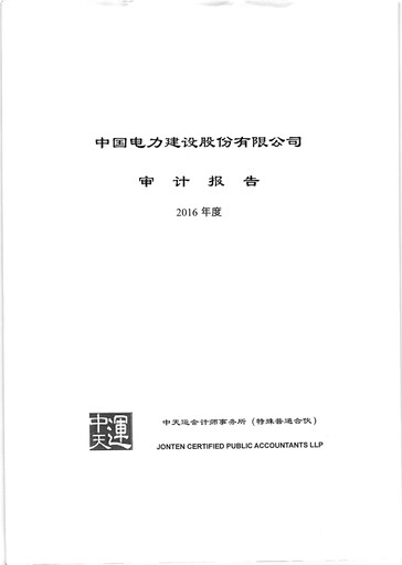 Thumbnail Power Construction Corporation of China Financial Statement 2016