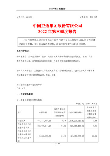 Thumbnail China Satellite Communications Quarterly Report 2022-q3