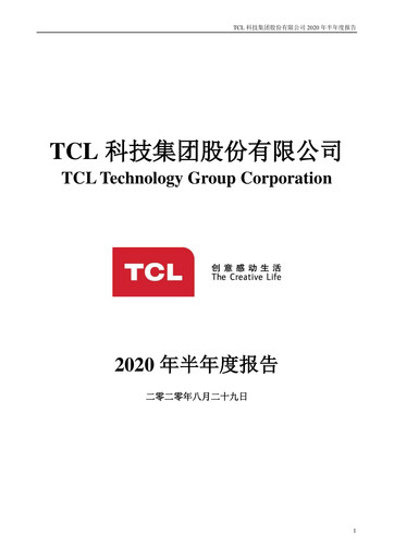 Thumbnail TCL Technology Group Corporation Half-year Report 2020-h1