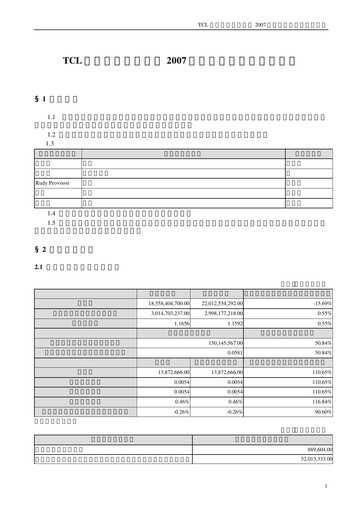 Vorschaubild TCL Technology Group Corporation Quartalsbericht 2007-q1