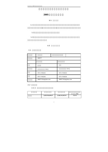 Thumbnail Inspur Quarterly Report 2005-q1