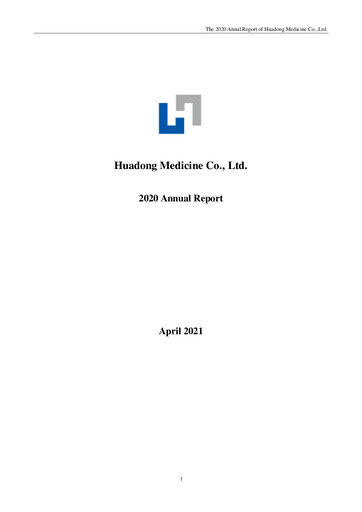 Thumbnail Huadong Medicine (HD Medicine) Annual Report 2020