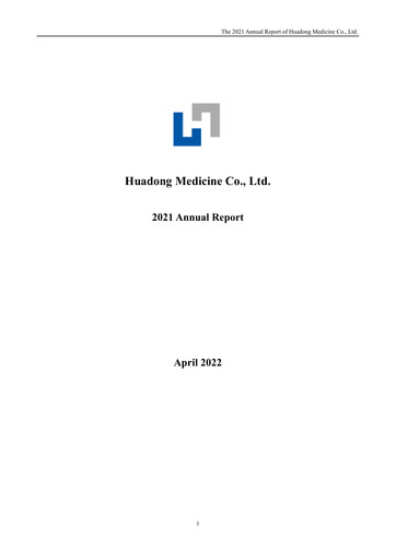 Thumbnail Huadong Medicine (HD Medicine) Annual Report 2021