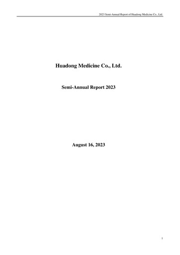 Thumbnail Huadong Medicine (HD Medicine) Half-year Report 2023-h1