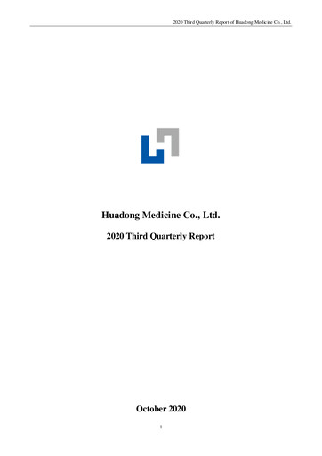 Thumbnail Huadong Medicine (HD Medicine) Quarterly Report 2020-q3