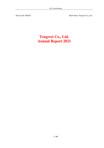 Thumbnail Tongwei Co.,Ltd Annual Report 2021