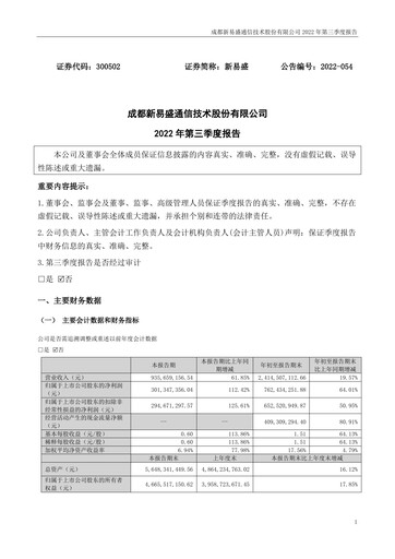 Thumbnail Eoptolink Technology Quarterly Report 2022-q3