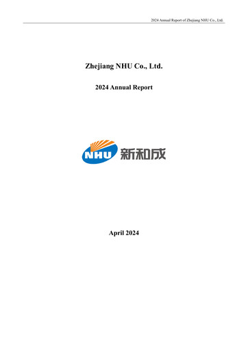 Thumbnail Zhejiang NHU Co., Ltd. Annual Report 2024
