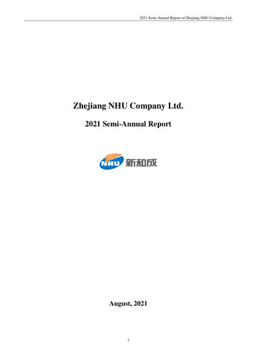 Vorschaubild Zhejiang NHU Co., Ltd. Halbjahresbericht 2021-h1