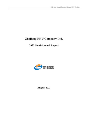 Vorschaubild Zhejiang NHU Co., Ltd. Halbjahresbericht 2022-h1