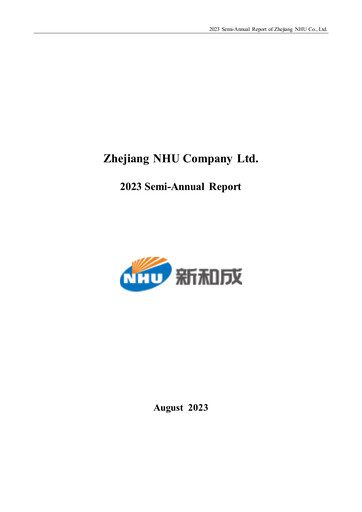 Vorschaubild Zhejiang NHU Co., Ltd. Halbjahresbericht 2023-h1