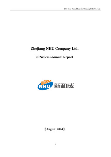 Vorschaubild Zhejiang NHU Co., Ltd. Halbjahresbericht 2024-h1