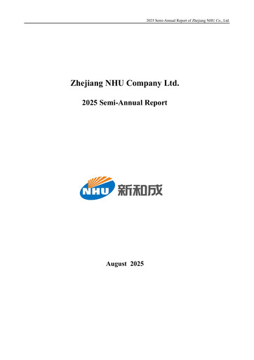 Vorschaubild Zhejiang NHU Co., Ltd. Halbjahresbericht 2025-h1