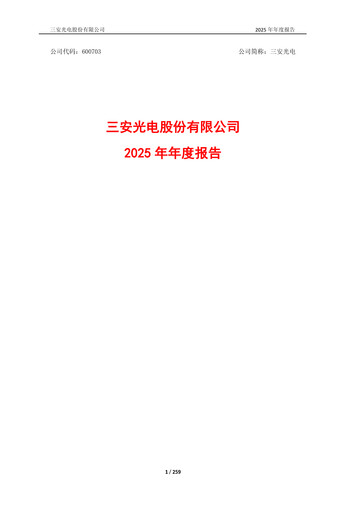 Thumbnail San’an Optoelectronics Annual Report 2025