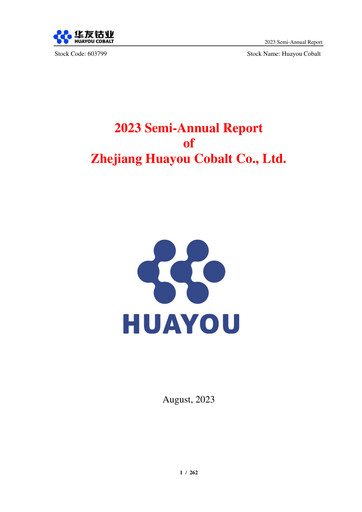 Vorschaubild Zhejiang Huayou Cobalt Halbjahresbericht 2023-h1