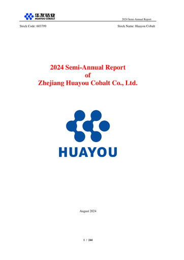 Vorschaubild Zhejiang Huayou Cobalt Halbjahresbericht 2024-h1