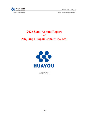 Vorschaubild Zhejiang Huayou Cobalt Halbjahresbericht 2026-h1