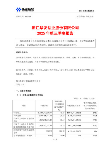 Vorschaubild Zhejiang Huayou Cobalt Quartalsbericht 2025-q3