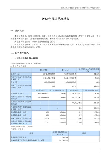 Thumbnail Satellite Chemical Quarterly Report 2012-q3