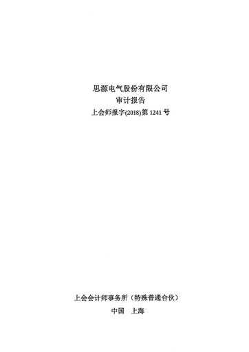 Thumbnail Sieyuan Electric Financial Statement 2017