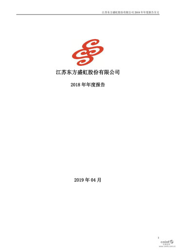 Thumbnail Jiangsu Eastern Shenghong Annual Report 2018