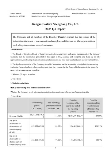 Thumbnail Jiangsu Eastern Shenghong Quarterly Report 2025-q3