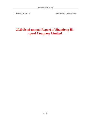 Vorschaubild Shandong Hi-Speed Halbjahresbericht 2020