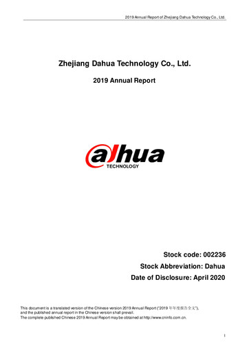 Thumbnail Dahua Technology Annual Report 2019