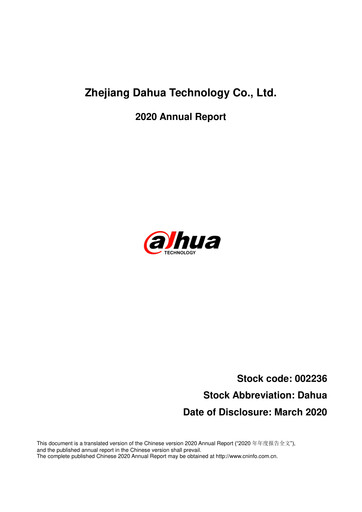 Thumbnail Dahua Technology Annual Report 2020