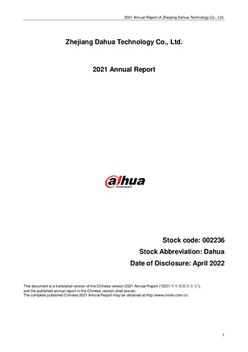 Thumbnail Dahua Technology Annual Report 2021