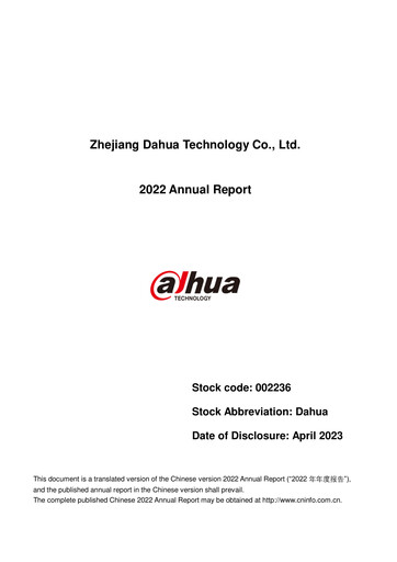 Thumbnail Dahua Technology Annual Report 2022