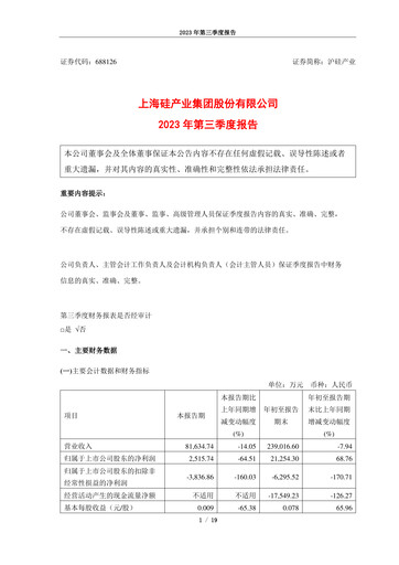 Thumbnail National Silicon Industry Group Quarterly Report 2023-q3