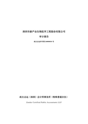 Thumbnail Shenzhen New Industries Biomedical Engineering Financial Statement 2025