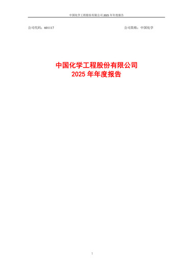 Miniature China National Chemical Engineering (CNCEC) Rapport annuel 2025