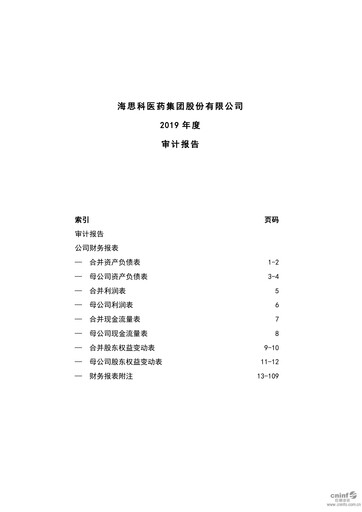 Thumbnail Haisco Pharmaceutical Group Financial Statement 2019