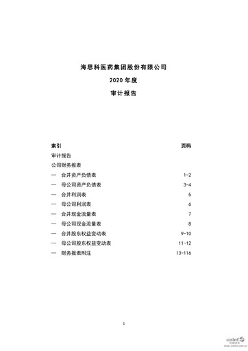 Thumbnail Haisco Pharmaceutical Group Financial Statement 2020