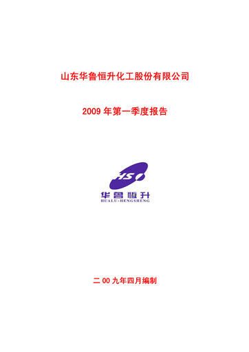 Thumbnail Hualu Hengsheng Quarterly Report 2009-q1