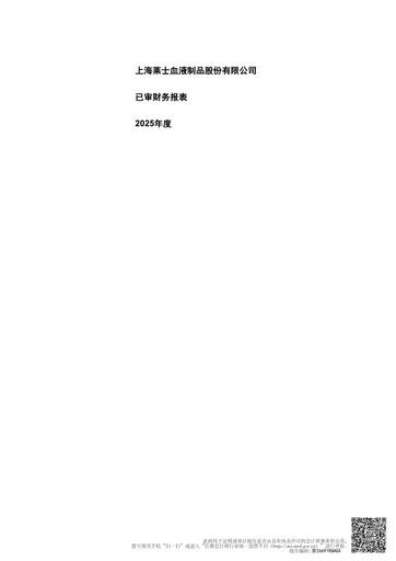 Thumbnail Shanghai RAAS Blood Products Financial Statement 2025