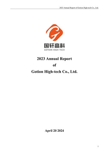Thumbnail Gotion High-tech Co.,Ltd. Annual Report 2023