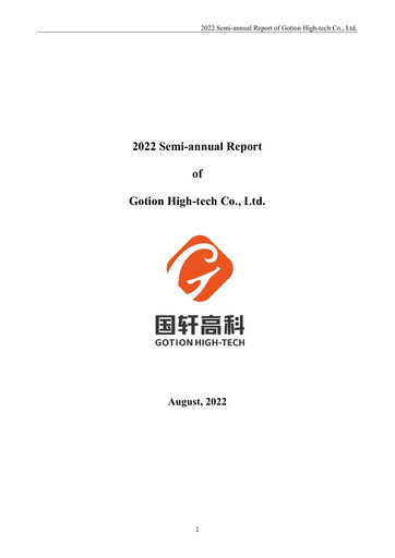 Thumbnail Gotion High-tech Co.,Ltd. Half-year Report 2022-h1