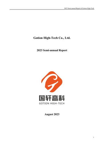 Thumbnail Gotion High-tech Co.,Ltd. Half-year Report 2023-h1
