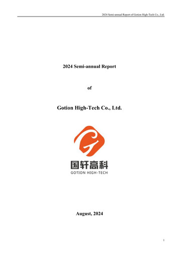 Thumbnail Gotion High-tech Co.,Ltd. Half-year Report 2024-h1
