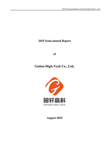 Thumbnail Gotion High-tech Co.,Ltd. Half-year Report 2025-h1