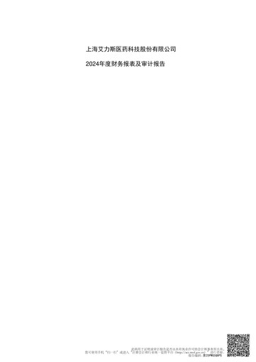Thumbnail Shanghai Allist Pharmaceuticals Financial Statement 2024