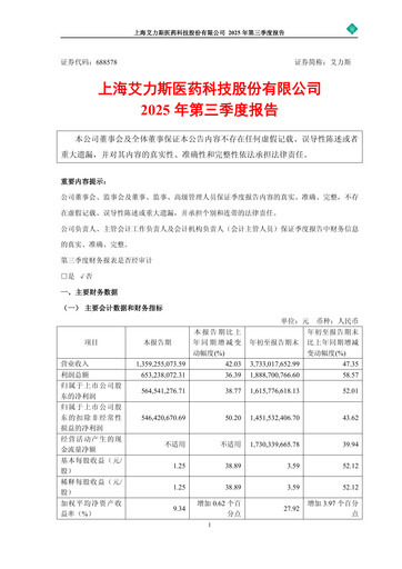 Vorschaubild Shanghai Allist Pharmaceuticals Quartalsbericht 2025-q3