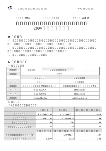 Thumbnail Changchun High-Tech Industry Quarterly Report 2004-q3