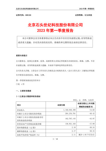 Thumbnail Beijing Roborock Technology Quarterly Report 2023-q1