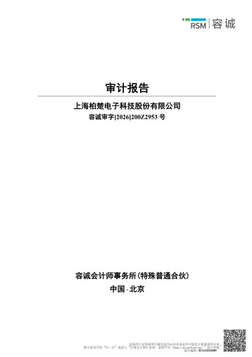 Thumbnail Shanghai BOCHU Electronic Technology Financial Statement 2025