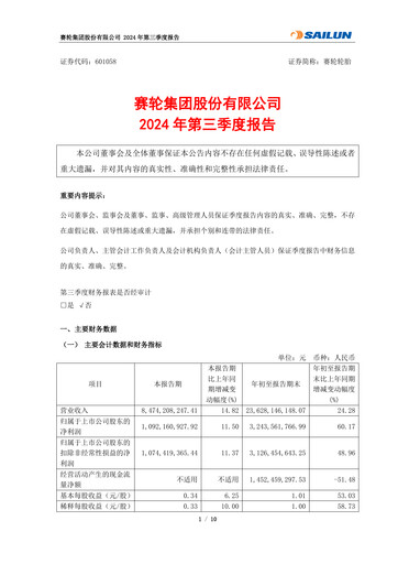 Thumbnail Sailun Group Quarterly Report 2024-q3